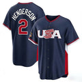 Odoa B.Orioles #2 Gunnar Henderson Player Navy USA 2026 World Classic Home Game Stitched Jerseys