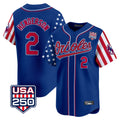 Odoa B.Orioles #2 Gunnar Henderson Player Royal USA 250 Independence Day Vapor Premier Limited Home Game Stitched Jerseys