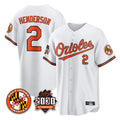 Odoa B.Orioles #2 Gunnar Henderson Player White 30th Anniversary of 2131 Home Game Stitched Jerseys