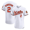 Odoa B.Orioles #2 Gunnar Henderson Player White Limited Elite Home Game Stitched Jerseys