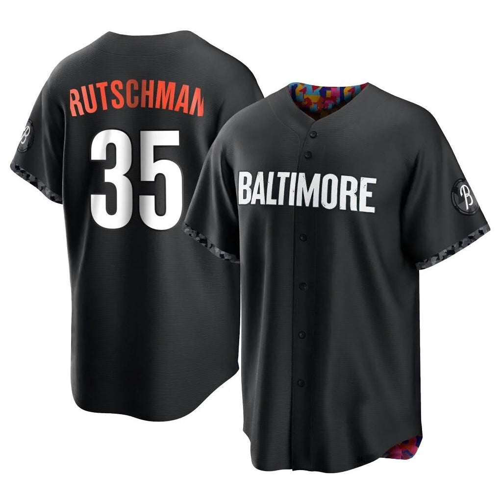 Odoa B.Orioles #35 Adley Rutschman Black City Connect Home Game Stitched Jerseys