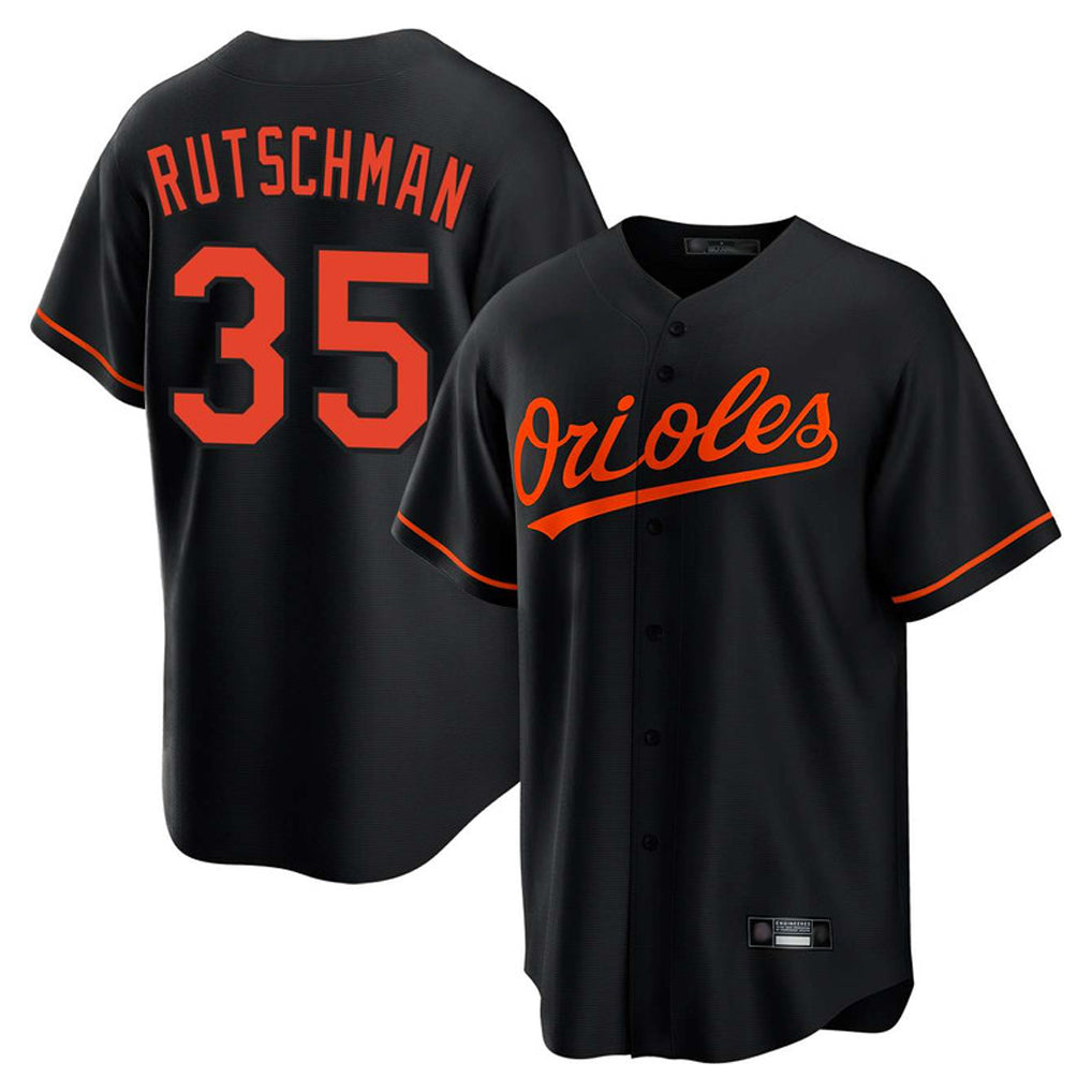 Odoa B.Orioles #35 Adley Rutschman Black Home Game Stitched Jerseys