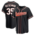 Odoa B.Orioles #35 Adley Rutschman Player Black Out Home Game Stitched Jerseys