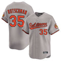 Odoa B.Orioles #35 Adley Rutschman Gray Limited Home Game Stitched Jerseys
