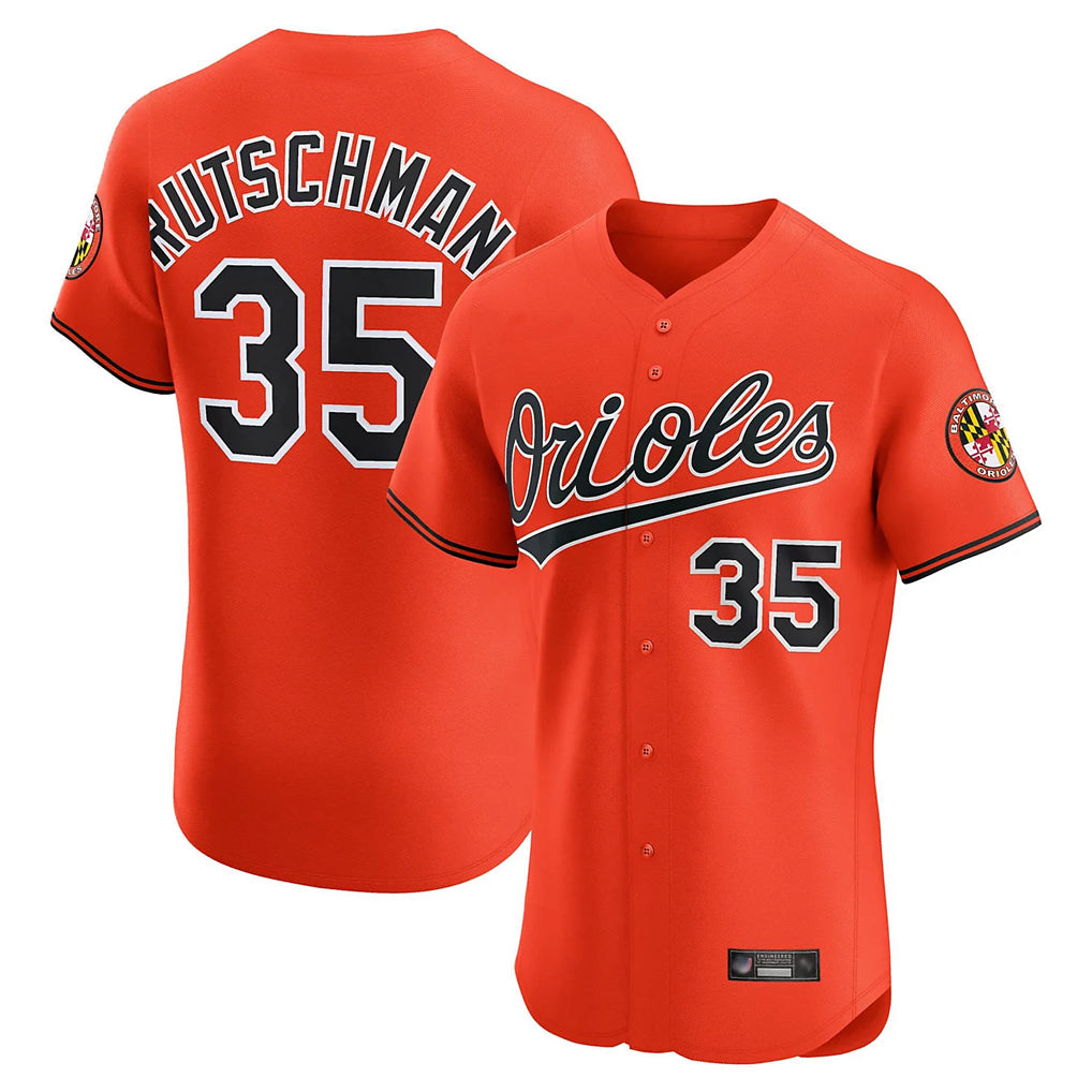 Odoa B.Orioles #35 Adley Rutschman Orange Limited Elite Home Game Stitched Jerseys
