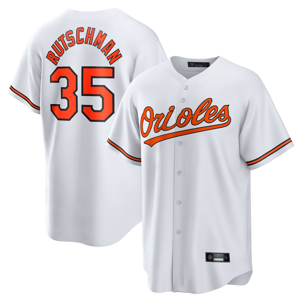 Odoa B.Orioles #35 Adley Rutschman White Home Game Stitched Jerseys