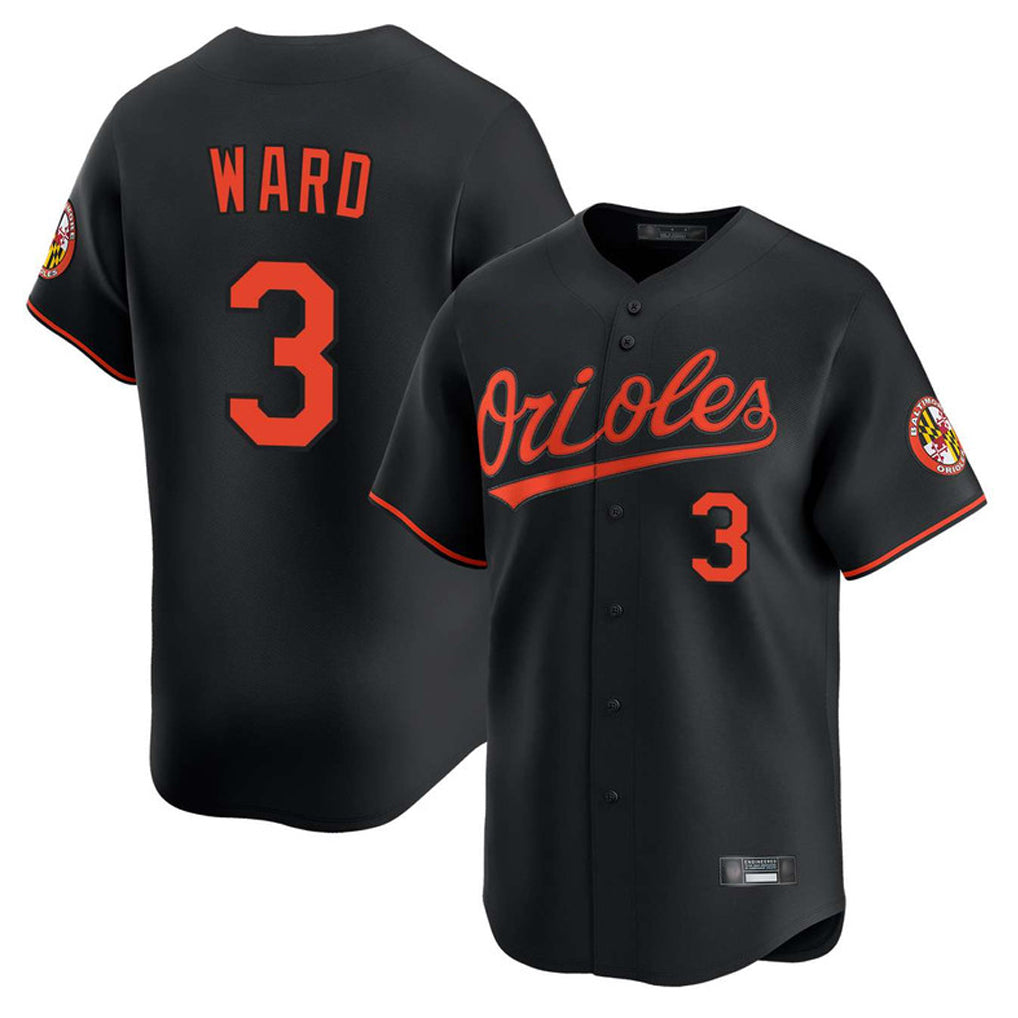 Odoa B.Orioles #3 Taylor Ward Player Black Limited Home Game Stitched Jerseys