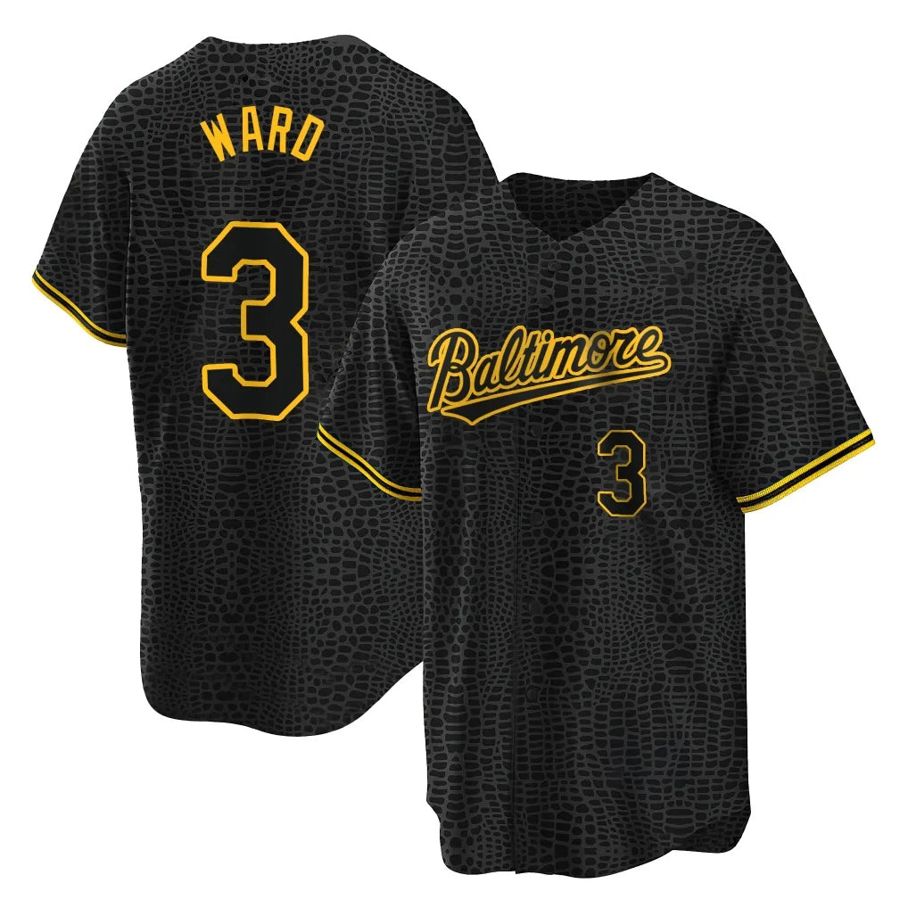 Odoa B.Orioles #3 Taylor Ward Player Black Snake Skin City Home Game Stitched Jerseys