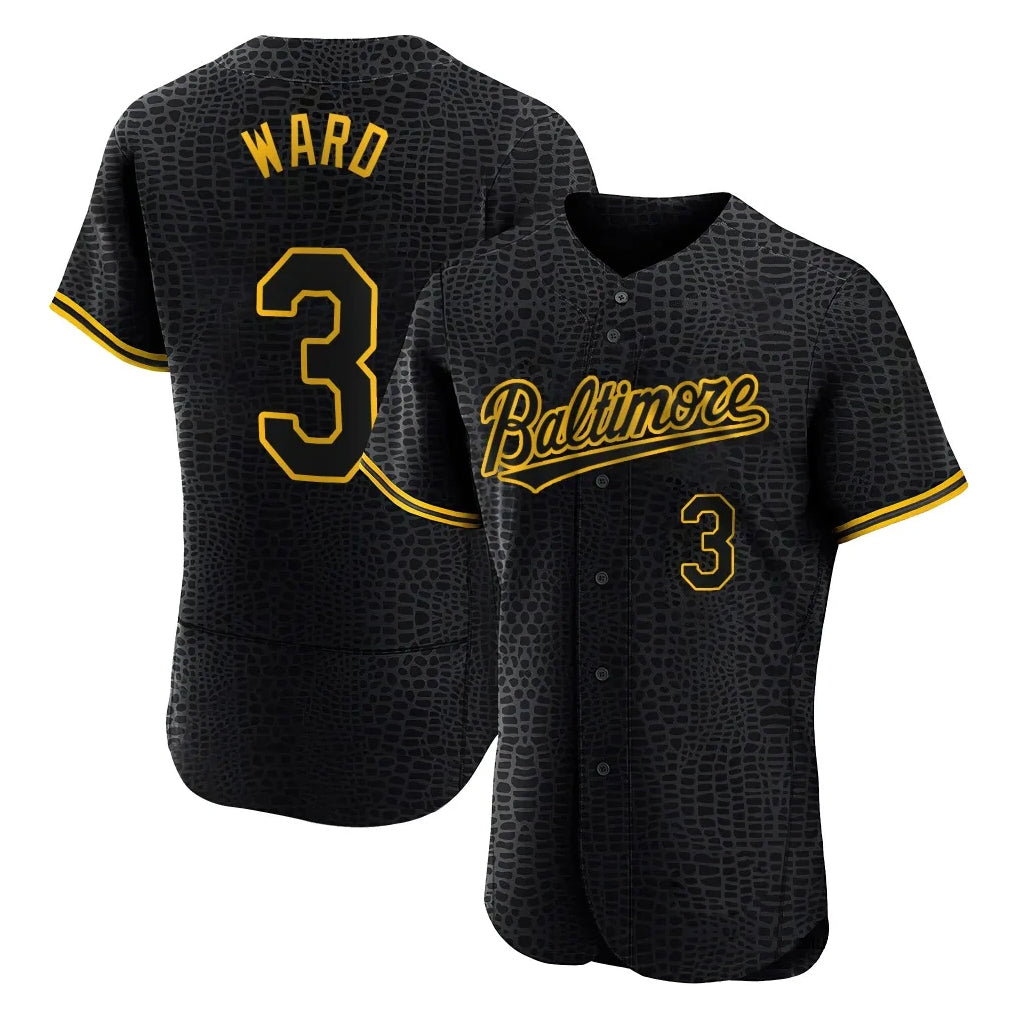 Odoa B.Orioles #3 Taylor Ward Player Black Snake Skin City Limited Elite Home Stitched Jerseys