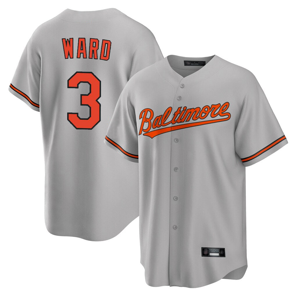 Odoa B.Orioles #3 Taylor Ward Player Gray Home Game Stitched Jerseys