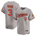 Odoa B.Orioles #3 Taylor Ward Player Gray Limited Home Game Stitched Jerseys