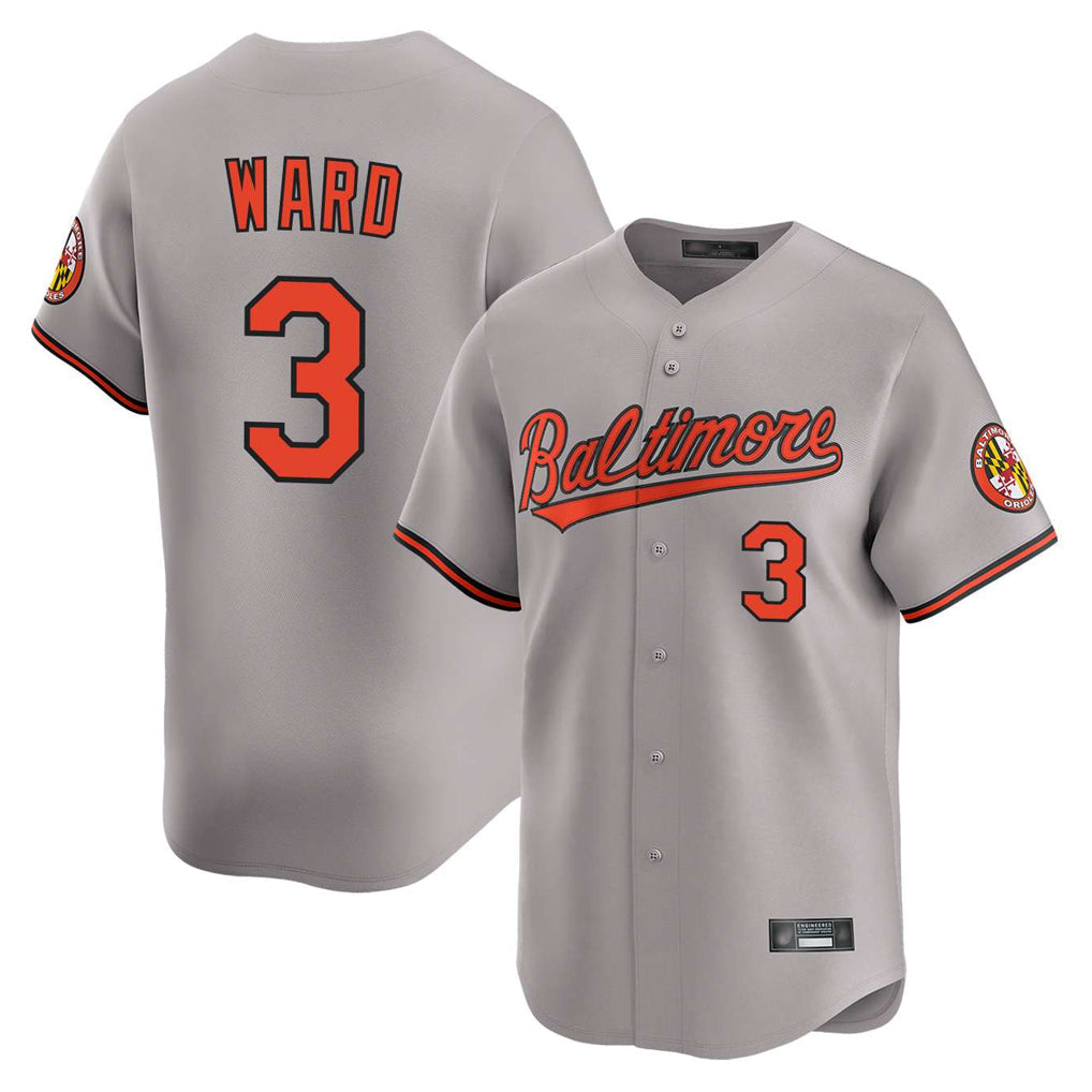 Odoa B.Orioles #3 Taylor Ward Player Gray Limited Home Game Stitched Jerseys