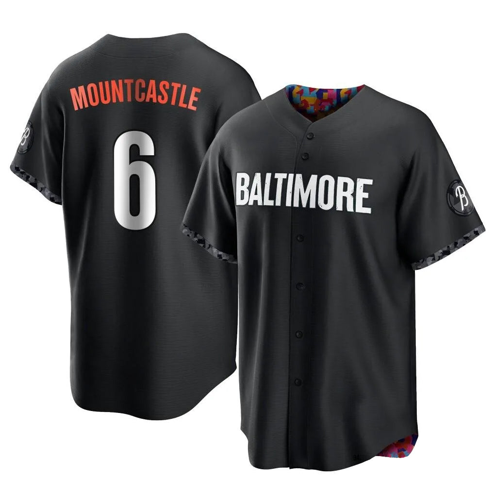 Odoa B.Orioles #6 Ryan Mountcastle Player Black City Connect Home Game Stitched Jerseys