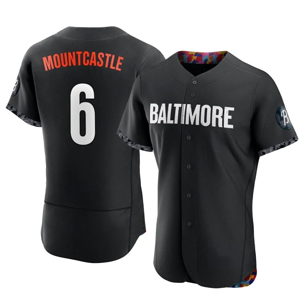 Odoa B.Orioles #6 Ryan Mountcastle Player Black City Connect Limited Elite Home Game Stitched Jerseys