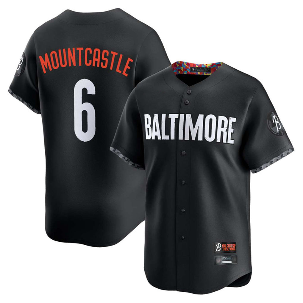 Odoa B.Orioles #6 Ryan Mountcastle Player Black City Connect Limited Home Game Stitched Jerseys