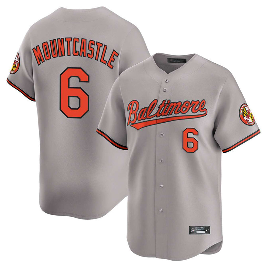 Odoa B.Orioles #6 Ryan Mountcastle Player Gray Limited Home Game Stitched Jerseys