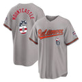 Odoa B.Orioles #6 Ryan Mountcastle Player Gray USA 250 Fourth of July Home Game Stitched Jerseys