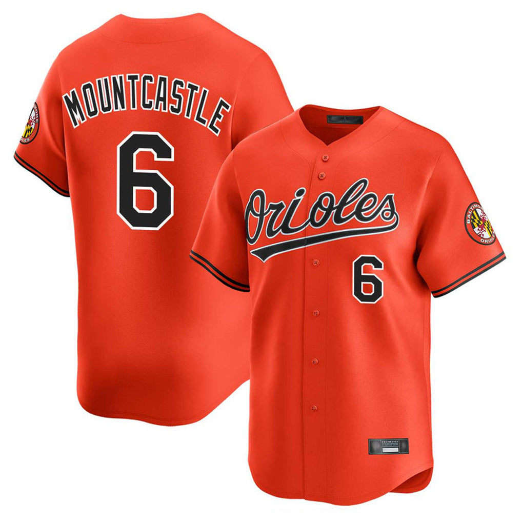 Odoa B.Orioles #6 Ryan Mountcastle Player Orange Limited Home Game Stitched Jerseys