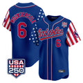 Odoa B.Orioles #6 Ryan Mountcastle Player Royal USA 250 Independence Day Vapor Premier Limited Home Game Stitched Jerseys