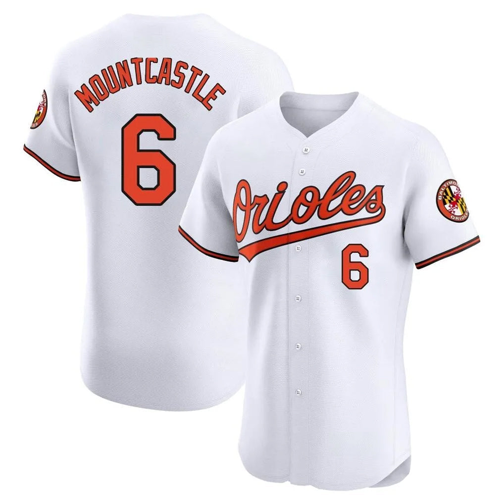 Odoa B.Orioles #6 Ryan Mountcastle Player White Limited Elite Home Game Stitched Jerseys