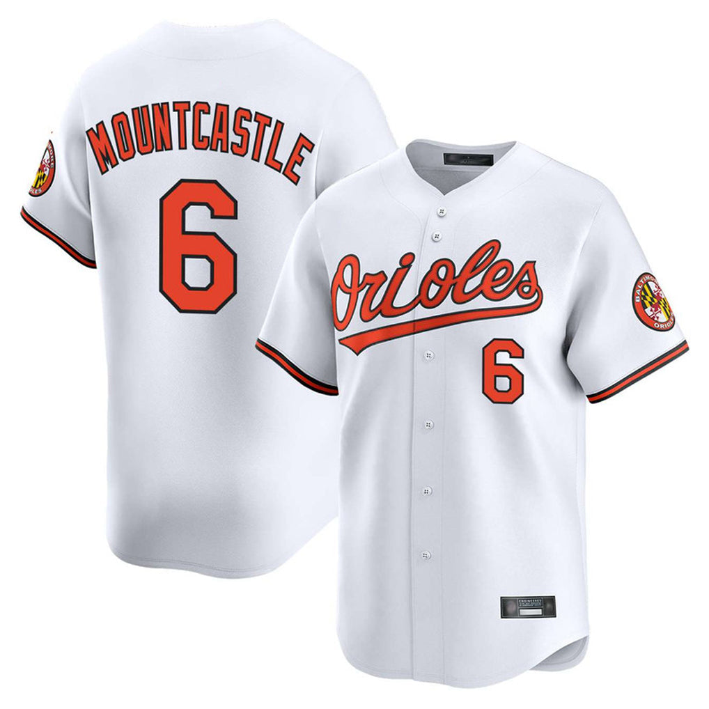 Odoa B.Orioles #6 Ryan Mountcastle Player White Limited Home Game Stitched Jerseys