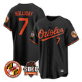 Odoa B.Orioles #7 Jackson Holliday Player Black 30th Anniversary of 2131 Home Game Stitched Jerseys