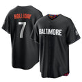 Odoa B.Orioles #7 Jackson Holliday Player Black City Connect Home Game Stitched Jerseys