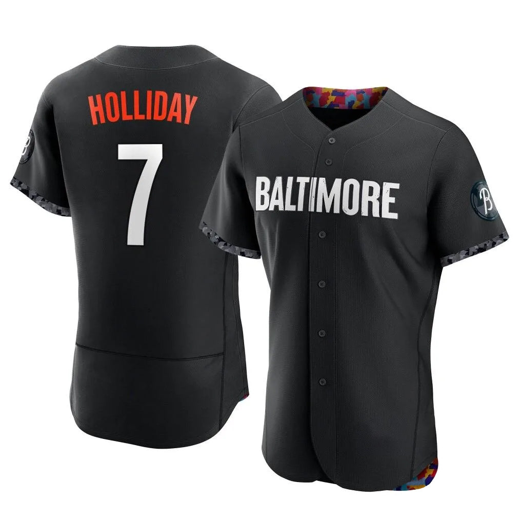 Odoa B.Orioles #7 Jackson Holliday Player Black City Connect Limited Elite Home Game Stitched Jerseys