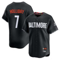 Odoa B.Orioles #7 Jackson Holliday Player Black City Connect Limited Home Game Stitched Jerseys