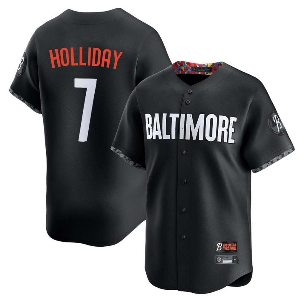 Odoa B.Orioles #7 Jackson Holliday Player Black City Connect Limited Home Game Stitched Jerseys