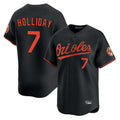 Odoa B.Orioles #7 Jackson Holliday Player Black Limited Home Game Stitched Jerseys