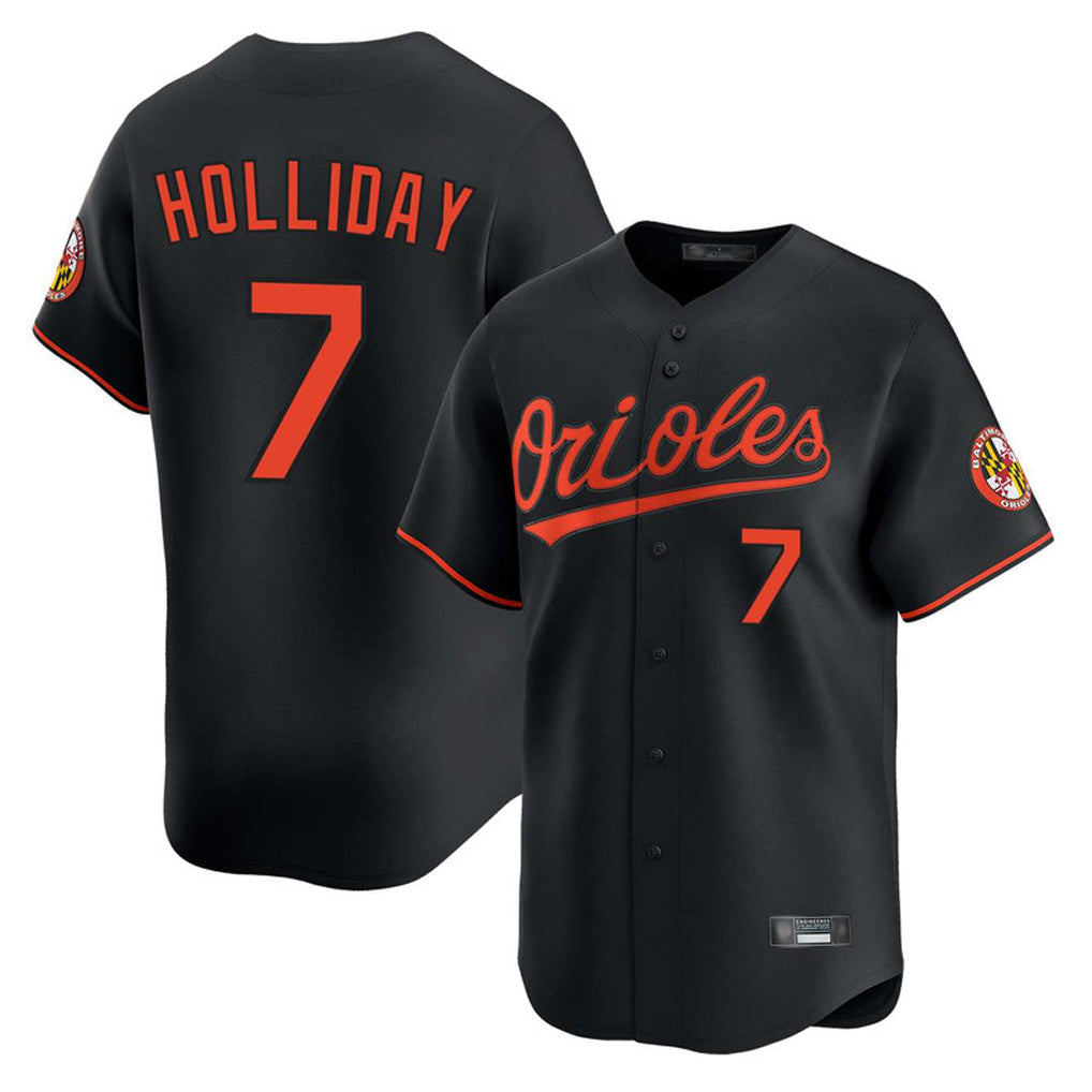 Odoa B.Orioles #7 Jackson Holliday Player Black Limited Home Game Stitched Jerseys