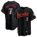 Odoa B.Orioles #7 Jackson Holliday Player Black USA 250 Fourth of July Home Game Stitched Jerseys