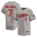 Odoa B.Orioles #7 Jackson Holliday Player Gray Limited Home Game Stitched Jerseys