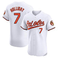 Odoa B.Orioles #7 Jackson Holliday Player White Limited Elite Home Game Stitched Jerseys