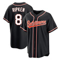 Odoa B.Orioles #8 Cal Ripken Player Black Out Home Game Stitched Jerseys