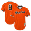 Odoa B.Orioles #8 Cal Ripken Player Orange Mitchell & Ness Cooperstown Collection Mesh T-shirt Game Stitched Jerseys