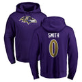 Odoa B.Ravens #0 Roquan Smith Player Purple Salute to Service Pullover Hoodie Stitched Jerseys