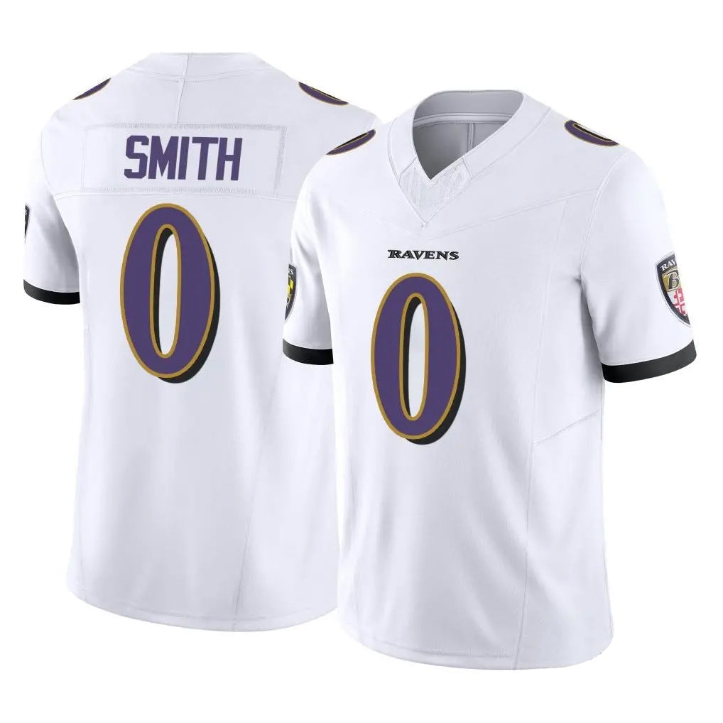 Odoa B.Ravens #0 Roquan Smith Player White Vapor F.U.S.E. Limited Home Game Stitched Jerseys