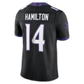 Odoa B.Ravens #14 Kyle Hamilton Player Black Limited Elite Home Game Stitched Jerseys