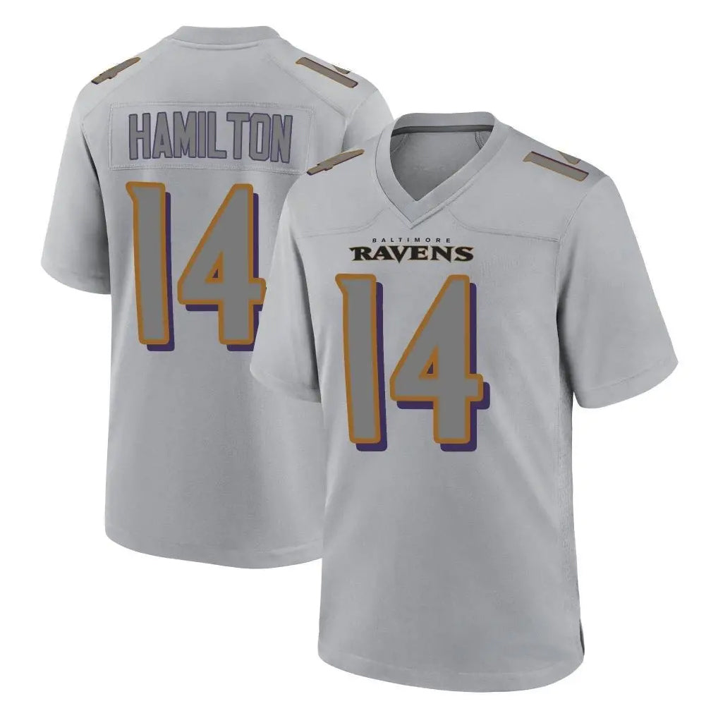 Odoa B.Ravens #14 Kyle Hamilton Player Gray Replica Limited Stitched Jerseys
