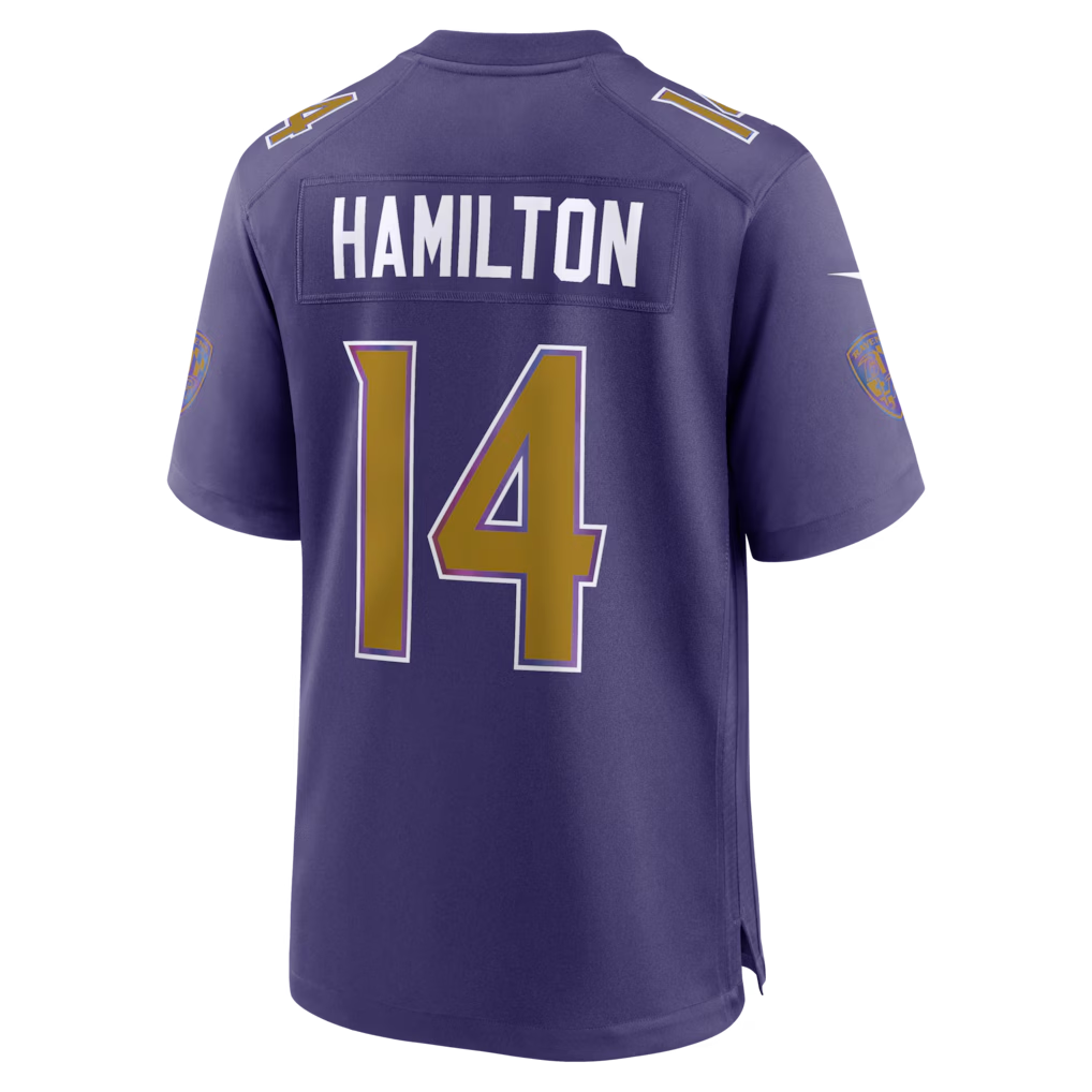 Odoa B.Ravens #14 Kyle Hamilton Purple Alternate Game Stitched Jerseys