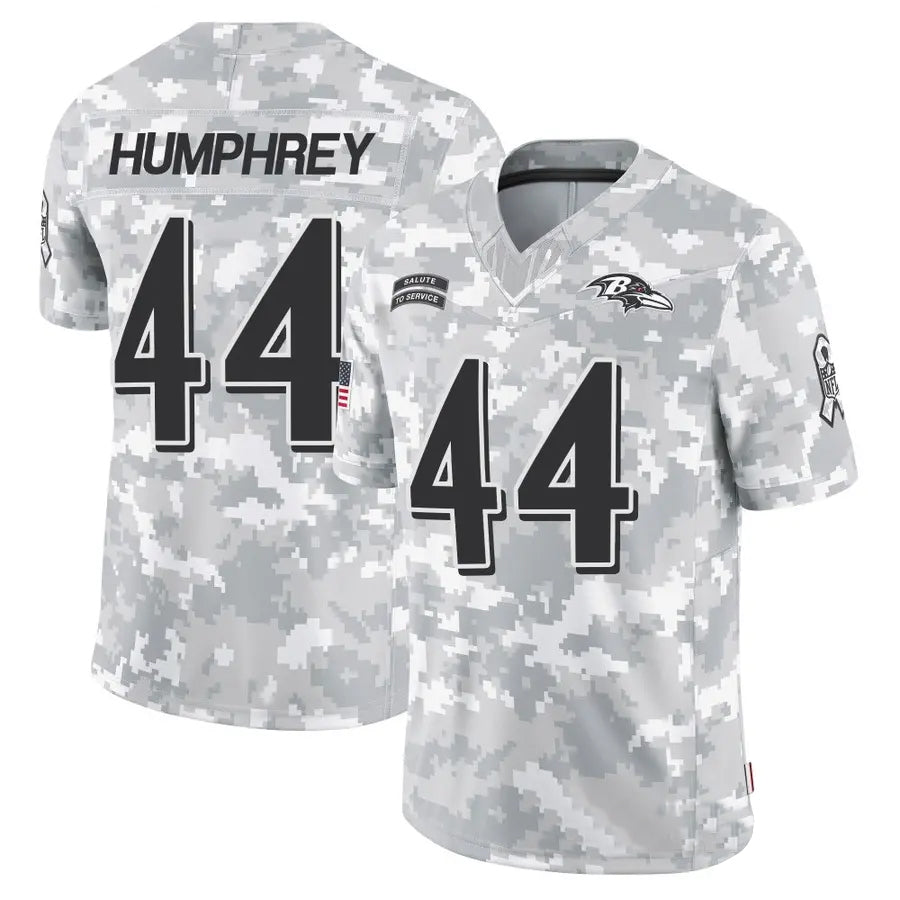 Odoa B.Ravens #44 Marlon Humphrey Player Arctic Camo Salute to Service Limited Stitched Jerseys