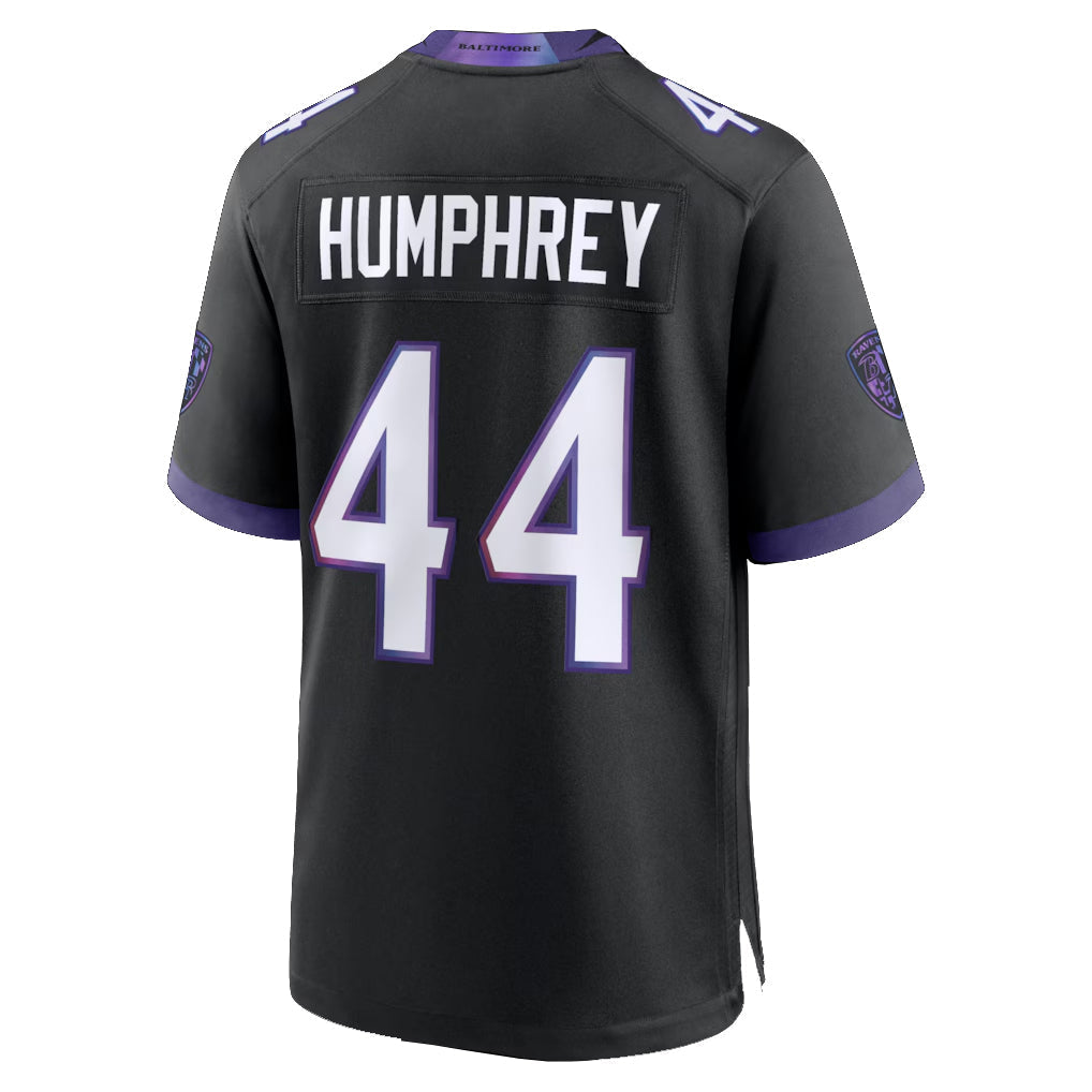 Odoa B.Ravens #44 Marlon Humphrey Player Black Home Game Stitched Jerseys