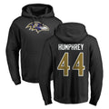 Odoa B.Ravens #44 Marlon Humphrey Player Black Pullover Hoodie Stitched Jerseys