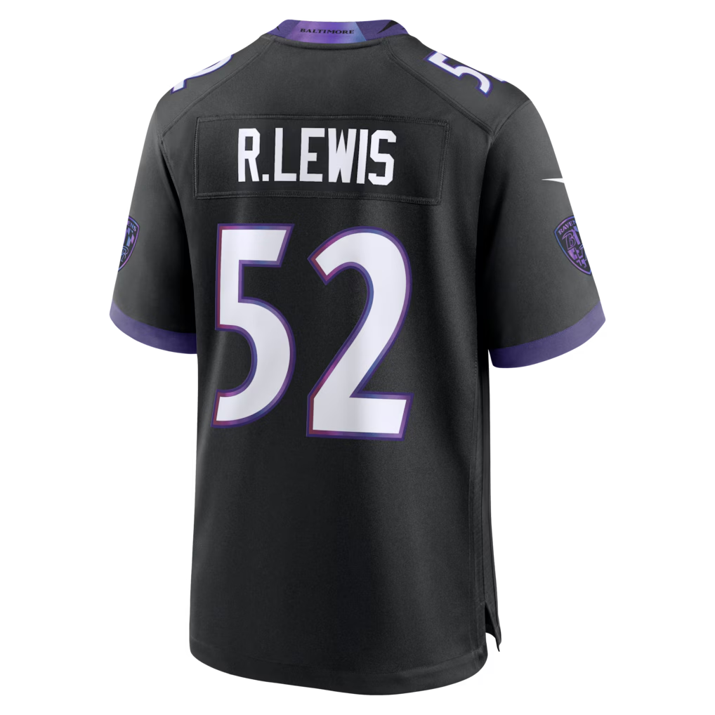Odoa B.Ravens #52 Ray Lewis Black Alternate Retired Player Stitched Jerseys