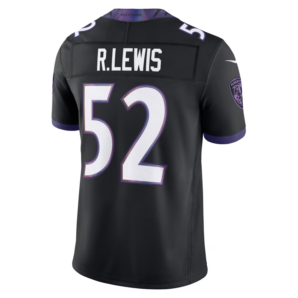 Odoa B.Ravens #52 Ray Lewis Black Alternate Vapor F.U.S.E. Stitched Retired Player Limited Jerseys