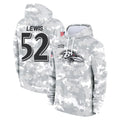 Odoa B.Ravens #52 Ray Lewis Player Arctic Camo Salute To Service Hoodie Stitched Jerseys