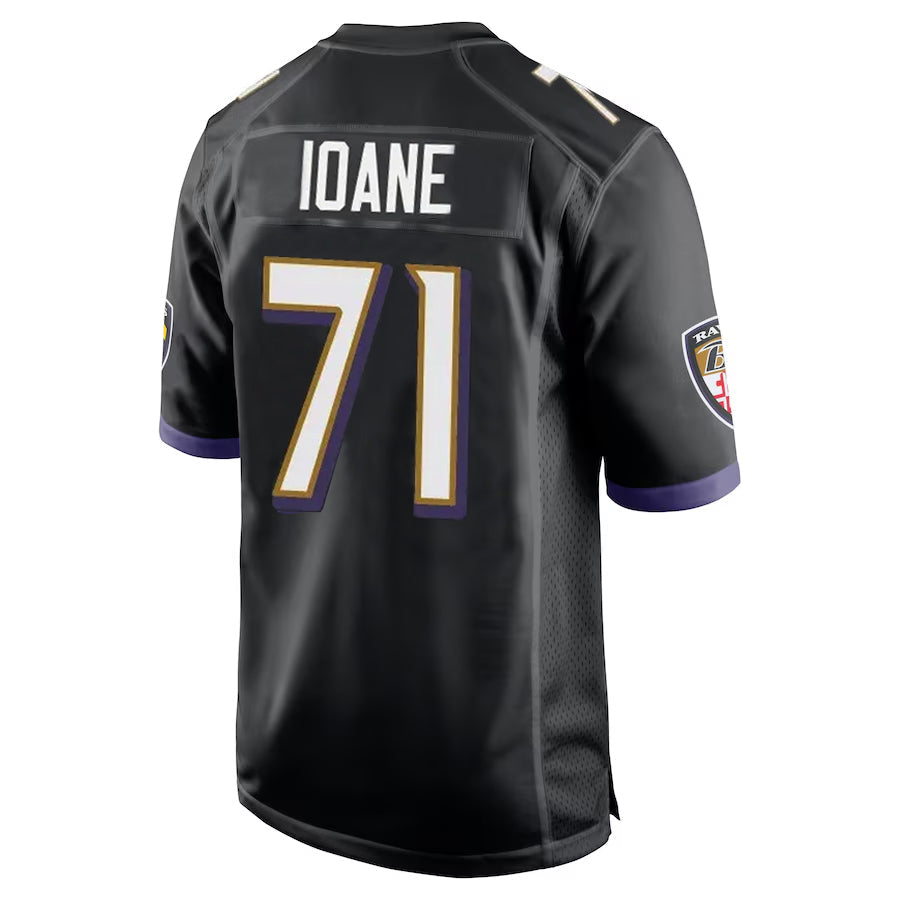 Odoa B.Ravens #71 Olaivavega Ioane Player Black Alternate Home Stitched Jerseys