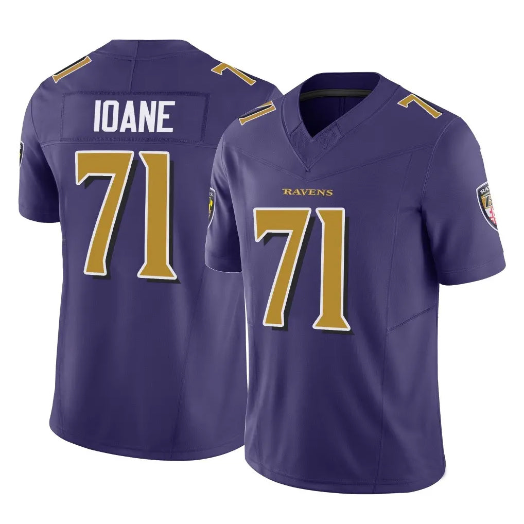 Odoa B.Ravens #71 Olaivavega Ioane Player Purple Vapor F.U.S.E. Limited Game Stitched Jerseys